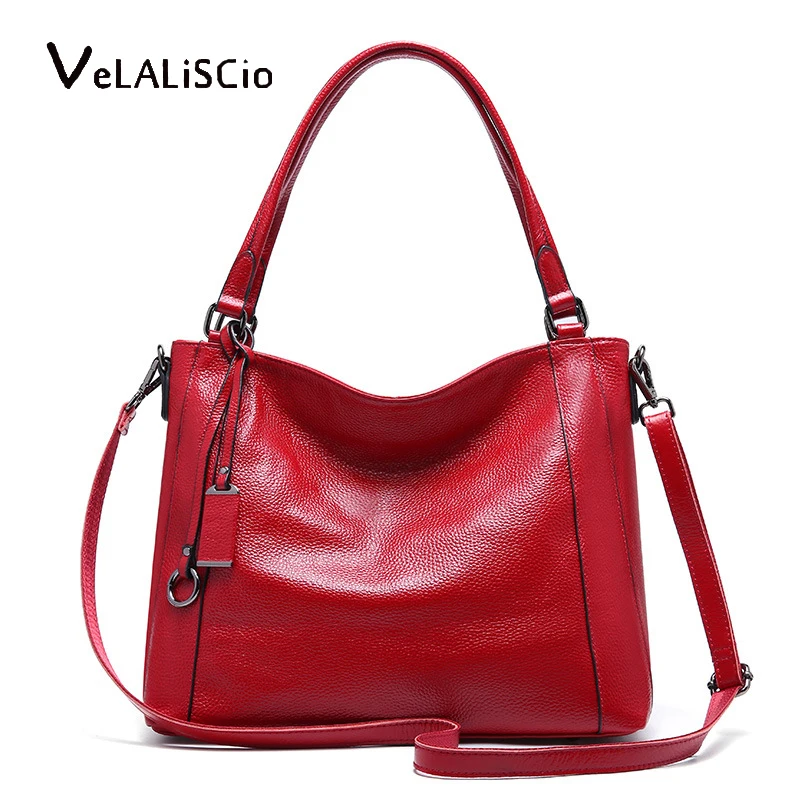 

VELALISCIO Crossbody Messenger Bags Brand 100% Genuine Leather Women Handbags Fashion Totes High Quality Leather Shoulder Bag