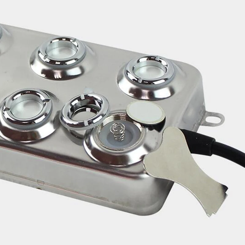 Stainless Steel 10 Head Fog Machine Mist Maker Industrial Humidifier Ultrasonic Spray Water Fountain Pond Atomizer Without Power