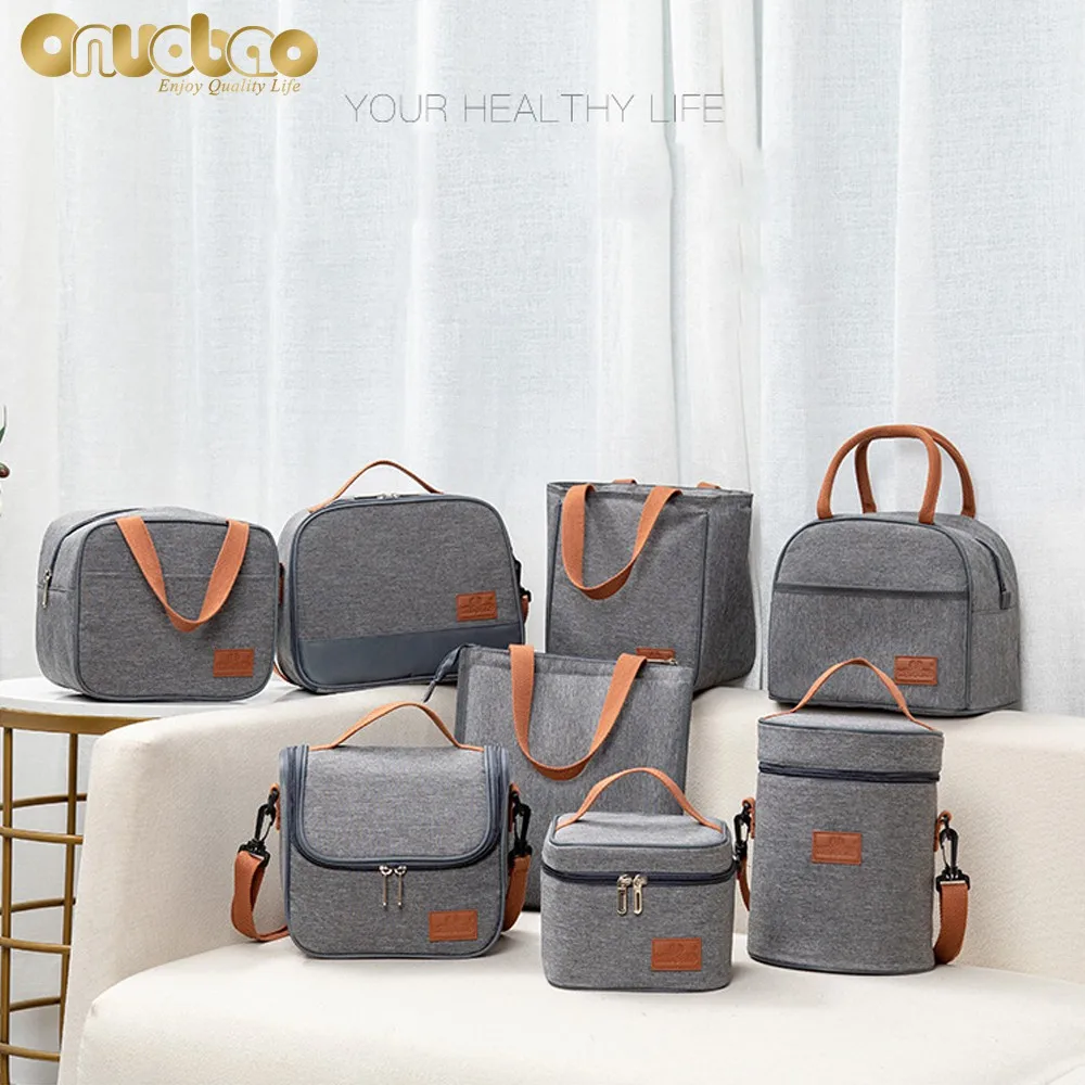 Lunch Bag Oxford Cloth Aluminum Foil Insulation Shoulder Bag Waterproof Picnic Cooler For Men Women
