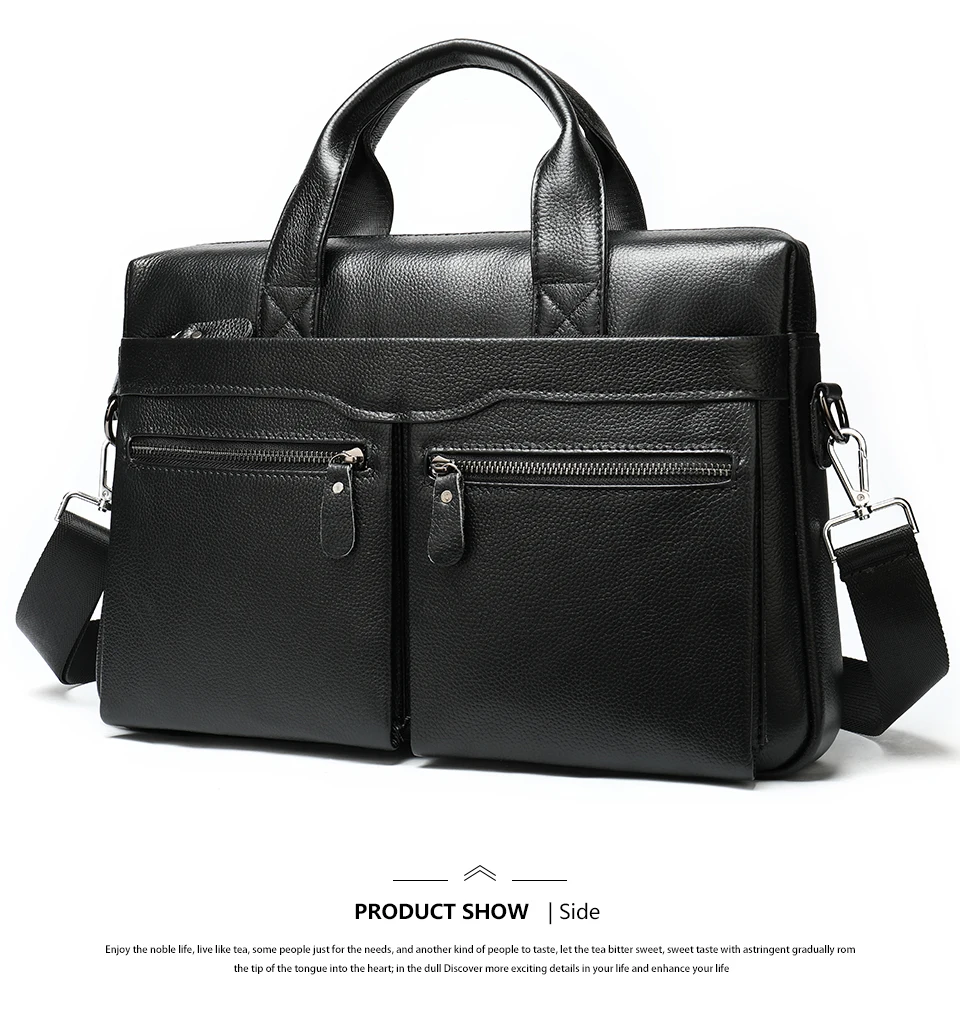 Деловой мужской портфель для ноутбука, сумка-мессенджер, мужские кожаные сумки для ноутбука из натуральной коровьей кожи, мужская сумка-портфель 9006