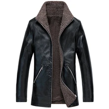 Размер L-6XL7XL8XL кожаные куртки пальто Зимние Модные мужские однотонные искусственные мужские куртки и пальто мотоциклетные кожаные куртки