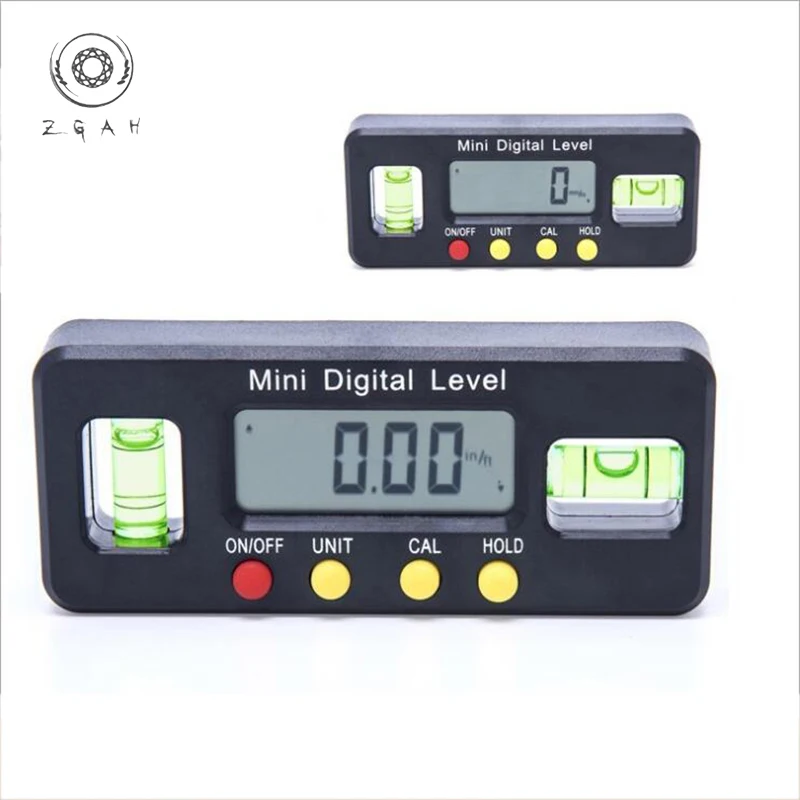

Mini electronic digital display level ruler horizontal bubble dip angle protractor slope with magnetic level caliper