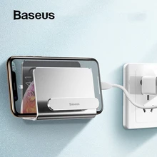 Baseus металлический настенный держатель для iPhone power bank крепкий клейкий держатель для мобильного телефона Подставка для samsung huawei зарядное устройство разъем
