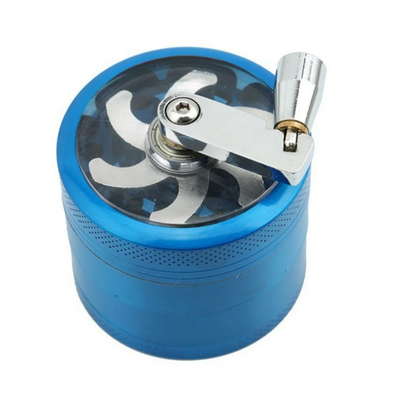 4-layer Aluminum Herbal Herb Tobacco Grinder Smoke Grinders Smoke Crusher Hand Crank Muller Smoking Accessories #6