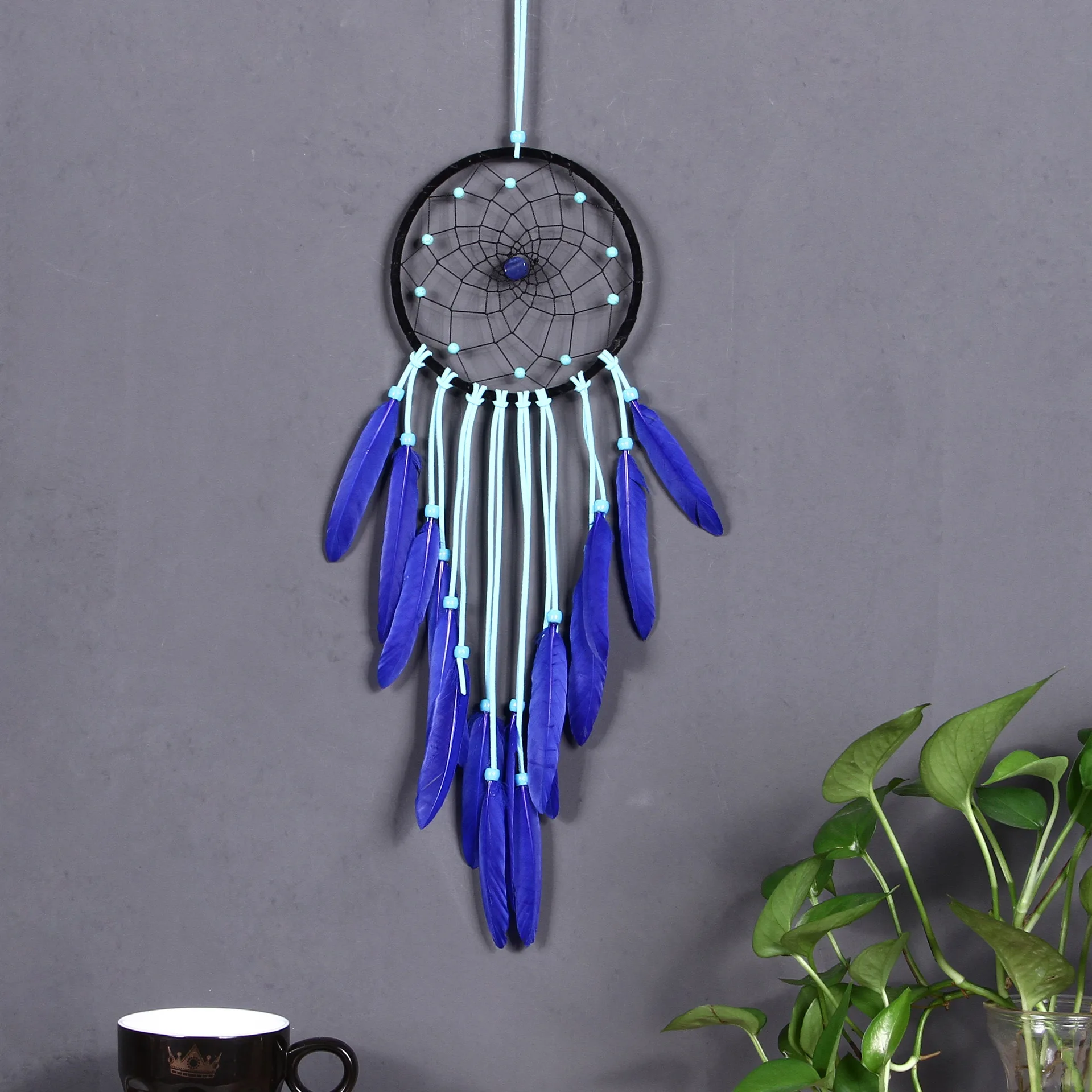 Handmade Indian Style Dreamcatcher Gift Home Wall Wedding Hanging Decoration Wind Chime Feather Ornament DIY Craft