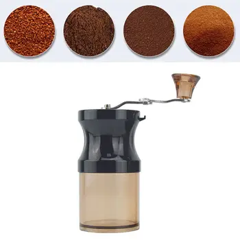 

Protable Manual Coffee Bean Grinder Mill with Fixing Clip Mini Hand Crank Travel Camping Adjustable Multifunction Grind