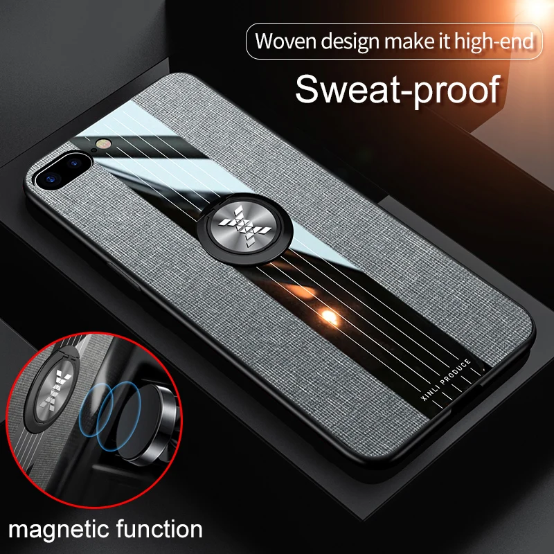 Магнитный тканевый чехол для iPhone 6 6s 7 8 Plus iPhone6 iPhone7 iPhone8 6Plus 7Plus роскошный с