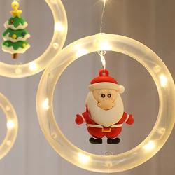 Led Holiday Lights Christmas New Year Room Decoration Window Stars Wishing Balls Ice Bar Lights Santa Decoration Accessories