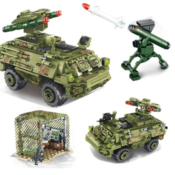 

616PCS City Military Technic Missile Car Building Blocks Weapon Army Tank Soldier Kit Bricks Assembly Toys for Children Boy