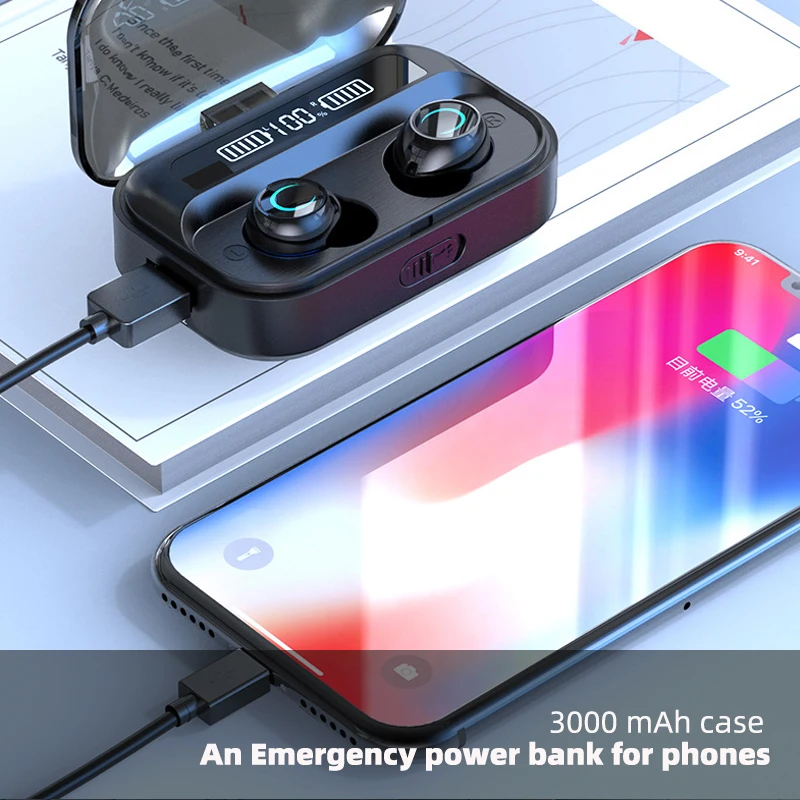 Наушники raliin IPX5 обновленные TWS наушники Bluetooth 5 0 водонепроницаемые беспроводные