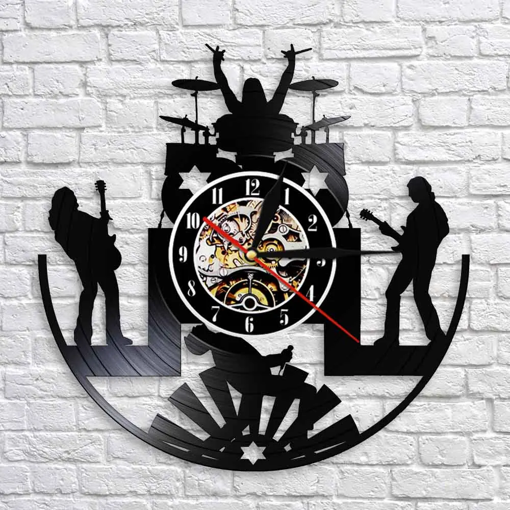Рок-группа музыкальная группа настенные часы рок-группа барабанщик тяжелый металл группа гитарист представление сценическое шоу виниловая запись настенные часы