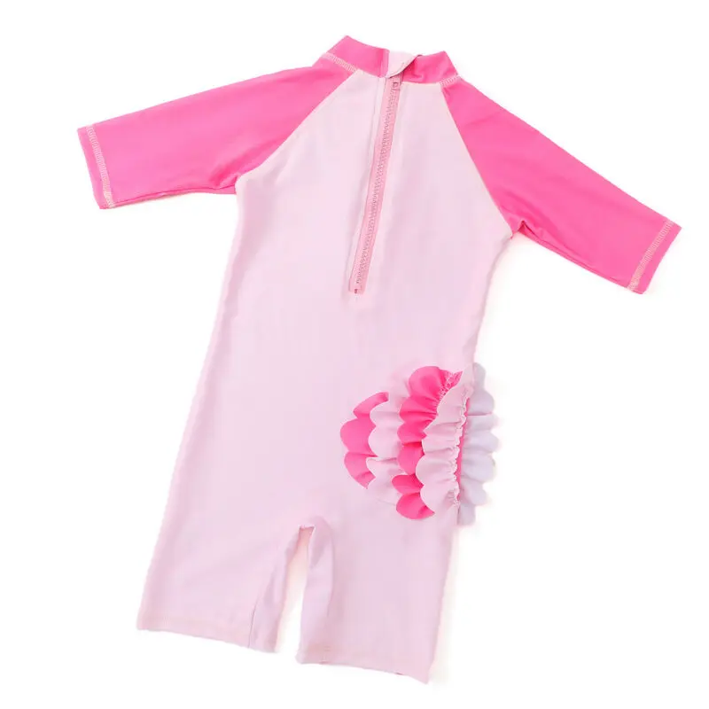 Children Beachwear One-Piece Suits Swimwear Baby Kids Girl Summer Beach Swimsuit Swimming Costume Trunks+Hat Set 2pcs Set