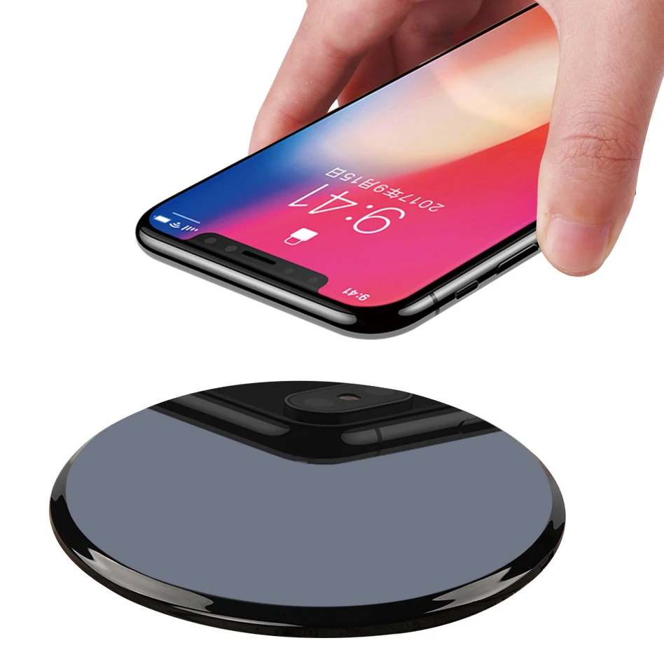 

QI K6 mirror desktop mobile phone wireless charger wireless transmitter 10W fast charge FOR: iphone Samsung Huawei xiaomi OPPO