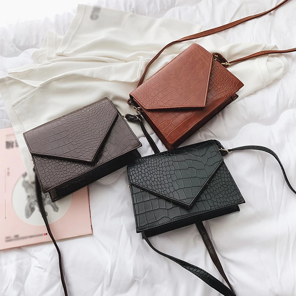 

Vintage Leather Stone Pattern Crossbody Bags For Women 2019 New Fashion Small Messenger Shoulder Bag Ladies Simple Handbags