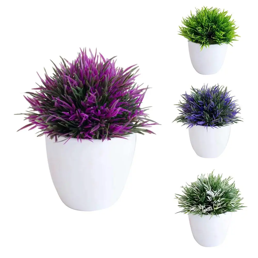 

1Pc Cloth Plastic Iron WirePotted Artificial Bracken Plant vibrantly color Stage Garden Weddings Stages Home Party Decor Props