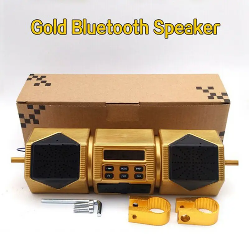 Мотоцикл аудио Bluetooth динамик Mp3 музыкальный плеер сабвуфер двойной динамик водонепроницаемый
