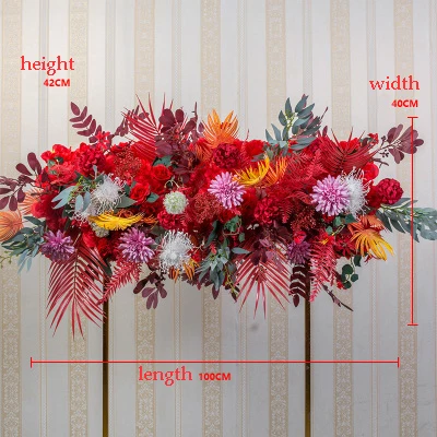 B8 Flone New wedding arrangement flower Artificial fake flowers row wedding stage arch backdrop flower decoration road guide floral - Цвет: B8