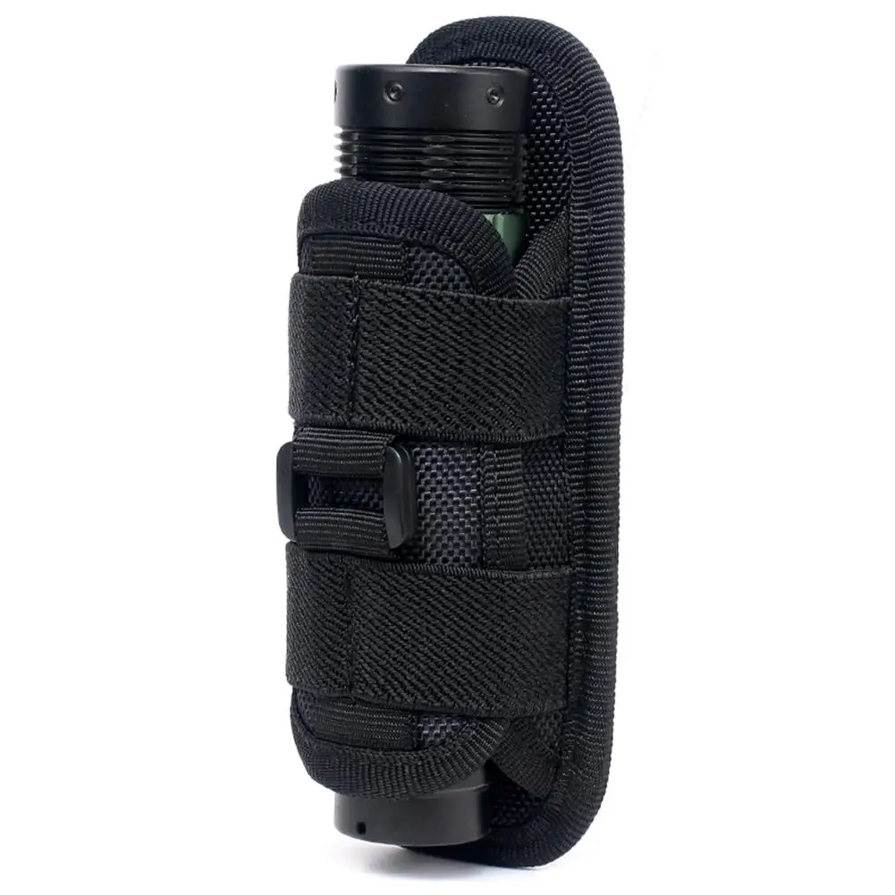 Tactical 360 Degrees Rotatable Flashlight Bag Torch Case For Belt Torch Cover For Outdoor