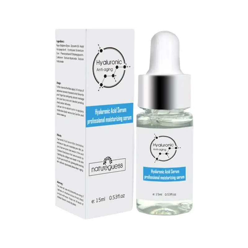 

15ml Hyaluronic Acid Serum Moisturizing Acne Treatment Blackhead Removing Whitening Anti-Aging Winkles Repair Face Care Essence