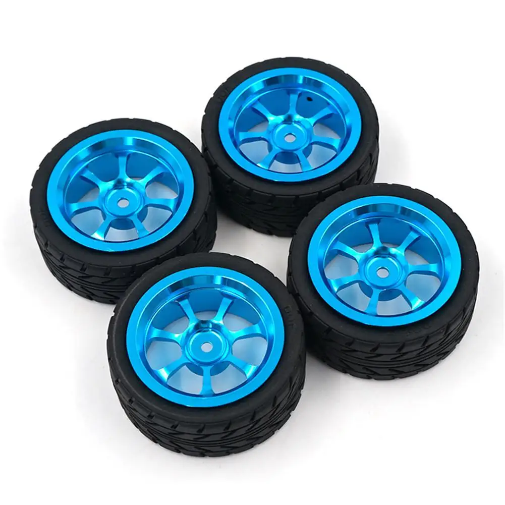 

4PCS Rim and Tires with 7mm To 12mm Adapter for 1/18 WLtoys A959-B A949 A959 A969 A979 K929 RC Car Parts Aluminium Alloy Wheels
