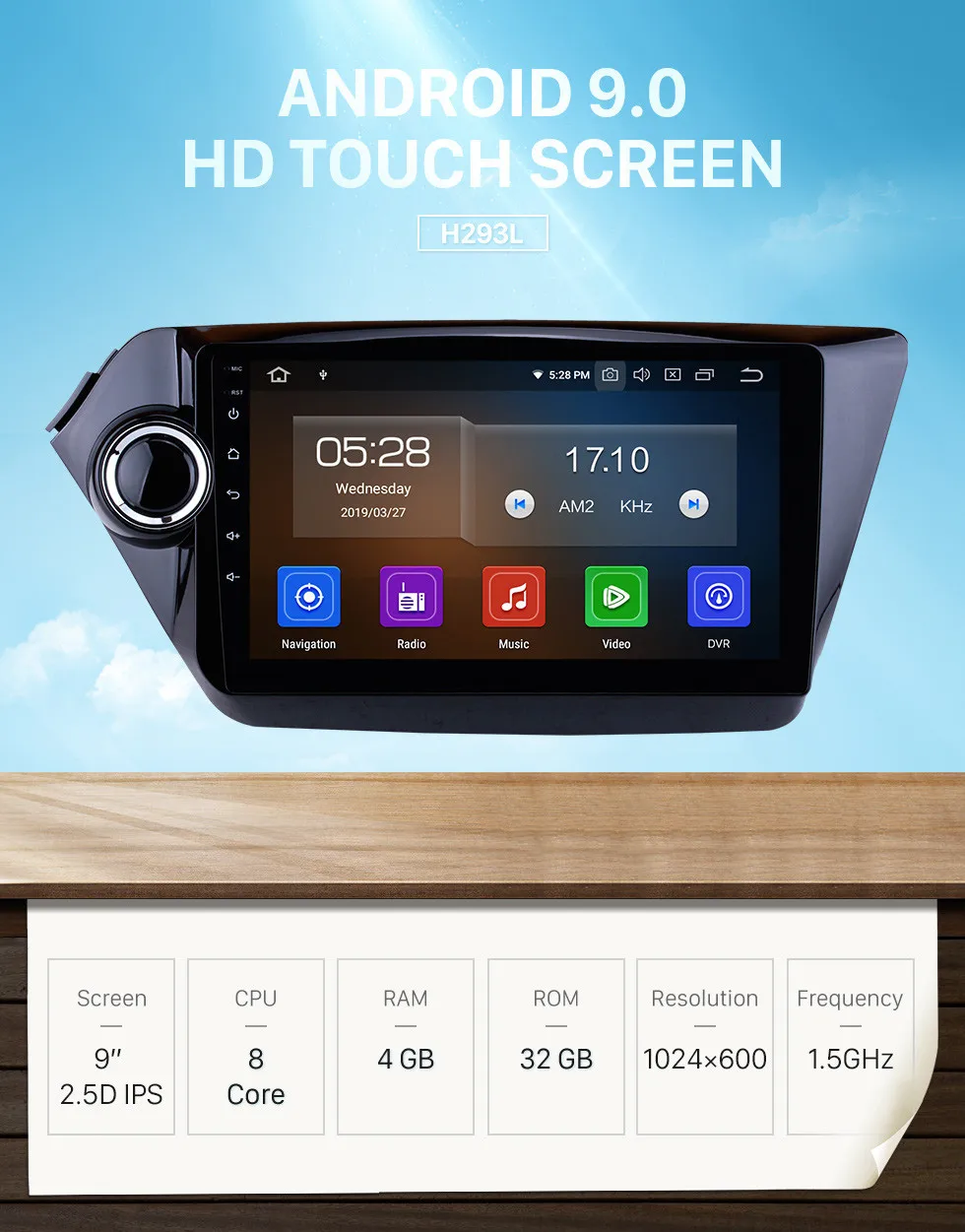 Perfect Seicane Car Radio For 2012 2013-2015 KIA K2 RIO Android 9.0 9 Inch 1din HD Touchscreen GPS Multimedia Player Support Bluetooth 24