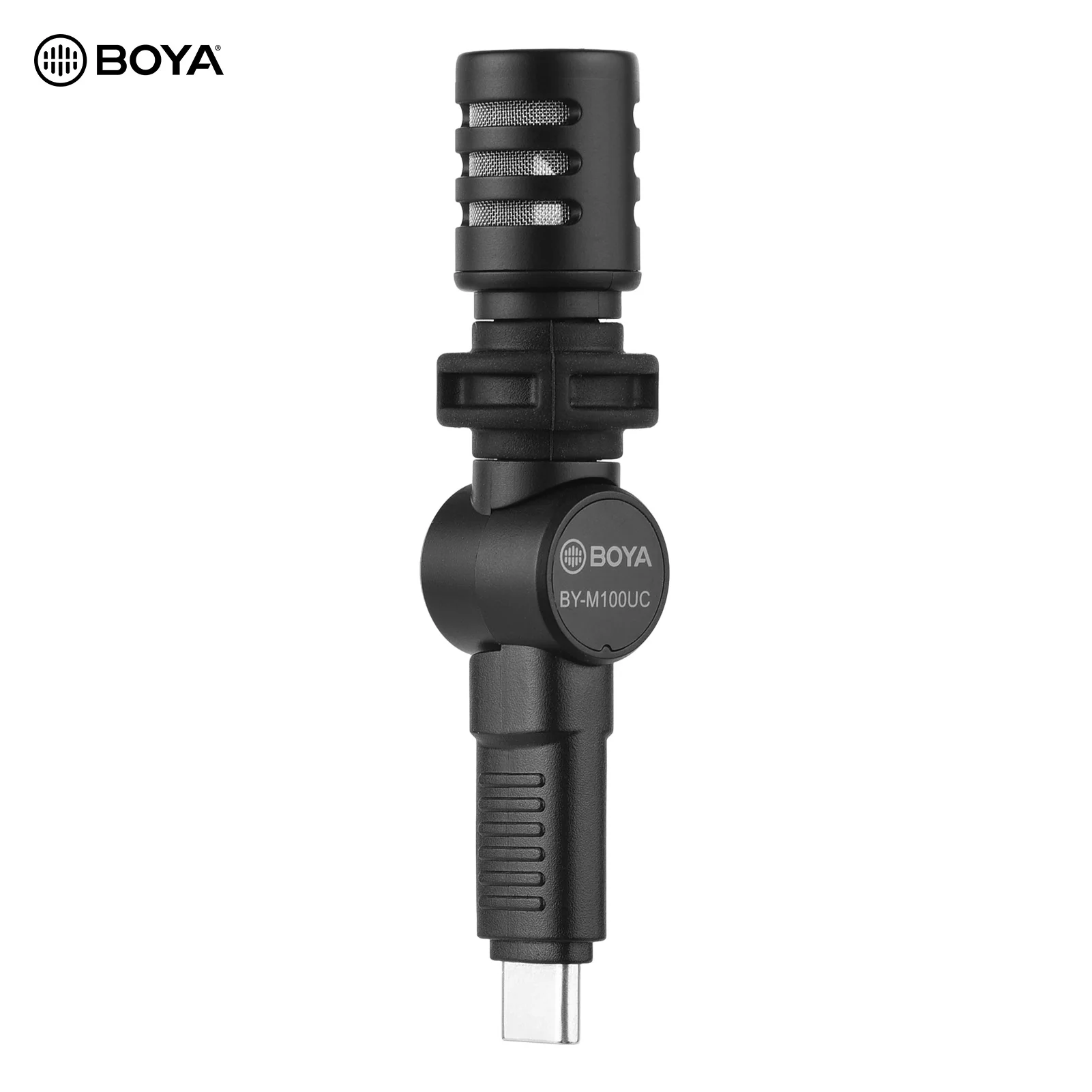 BOYA BY-M100UC Mini Type-C микрофон для смартфона конденсаторный 180 ° складной с поролоновым