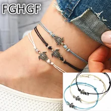 1/3 шт, винтажные Многослойные ножные браслеты для женщин, богемный ретро стиль, черепаха, веревочный браслет на ногу, сексуальный пляжный браслет, цепочка, животное, ювелирное изделие для ног