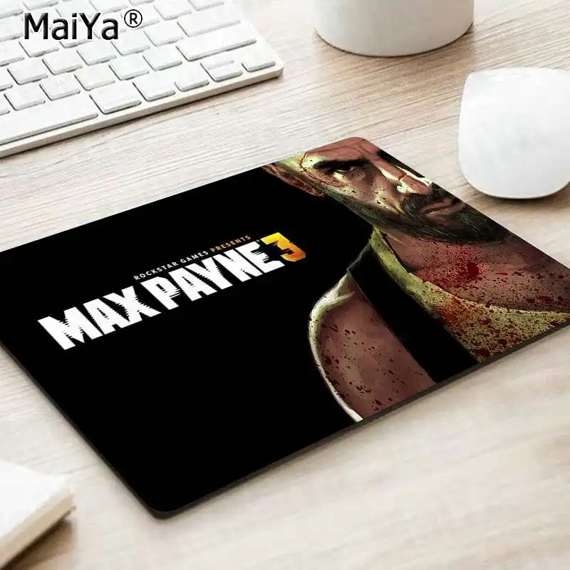 MaiYa Max Payne красивый коврик для мышки в стиле аниме резиновый ПК компьютерный игровой коврик для мыши - Цвет: No Lock Edge18x22cm