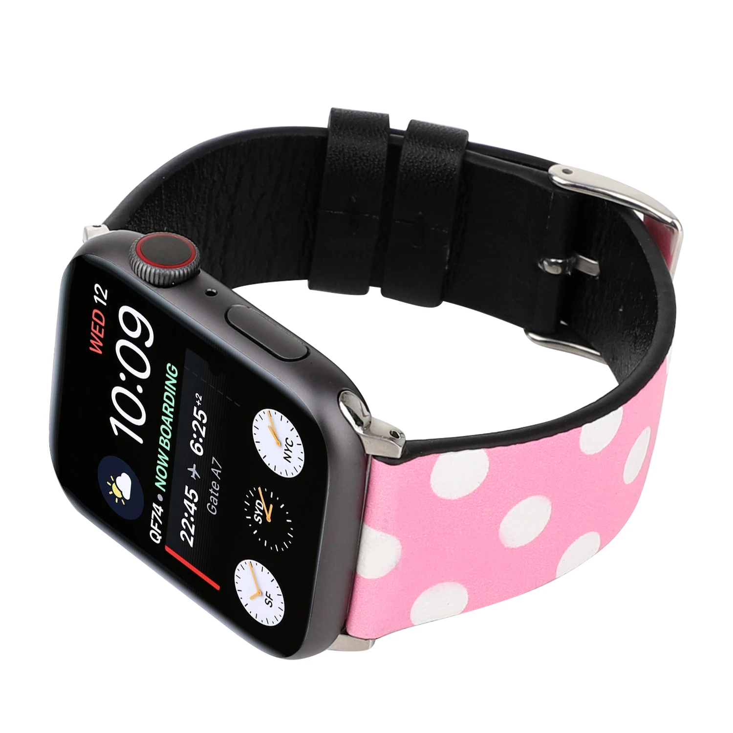 Кожаный ремешок с мультяшным принтом для Apple Watch band 40 мм 44 мм браслет с подвеской в виде мыши ремешок для iwatch Series 4 3 2 1 38 мм 42 мм