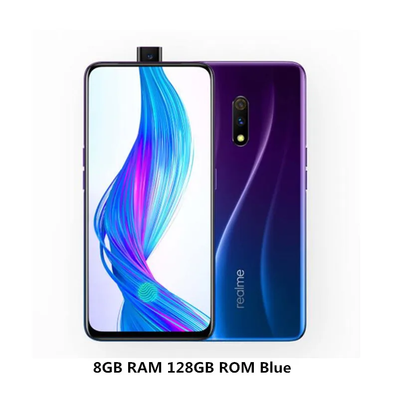 Мобильный телефон Realme X 6,5" Android 9,0 2340X1080 48.0MP отпечаток пальца Snapdragon 710 4G LTE - Цвет: 8GB 128GB Blue