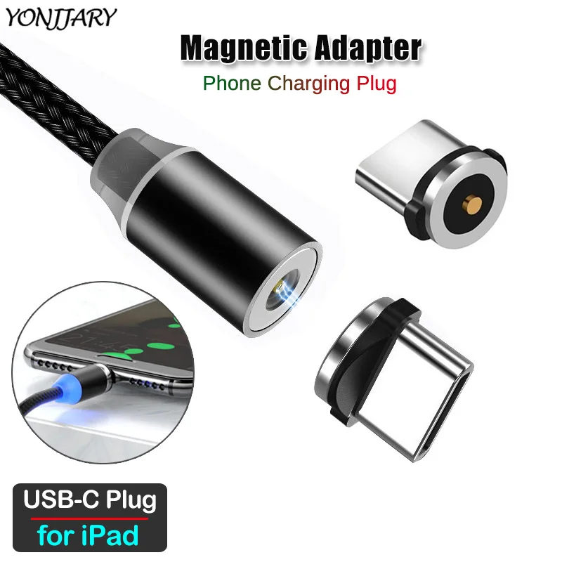 Круглый Магнитный зарядный кабель адаптер для iPad Pro 11 12 9 2018 2020 Air 4 Тип USB C Зарядное