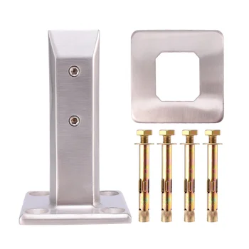 

Stainless Steel Glass Clamp Punch Free Glass Bracket Durable Glass Holder Glass Fixing Tool for Daily Use with Lid and Screw (Ma