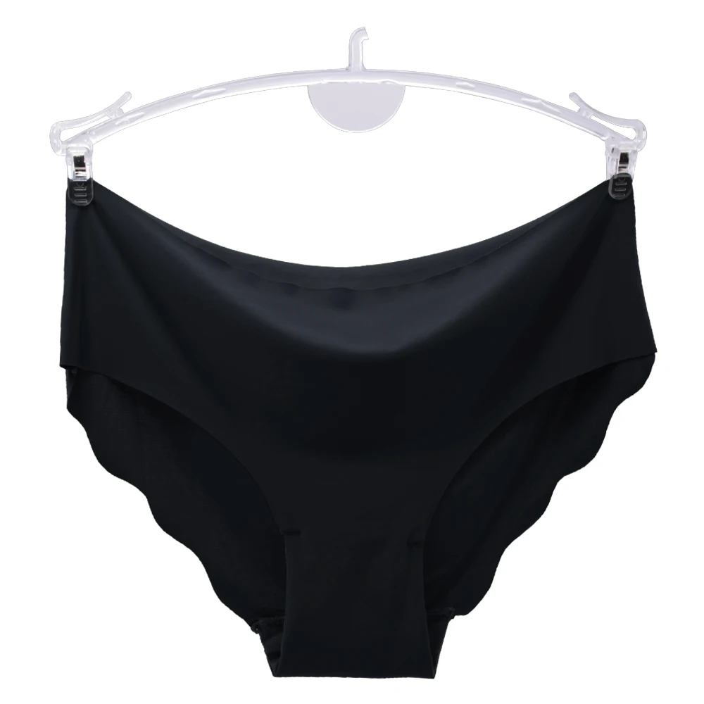 Женские Бесшовные однотонные ультра тонкие трусики с низкой посадкой и рюшами