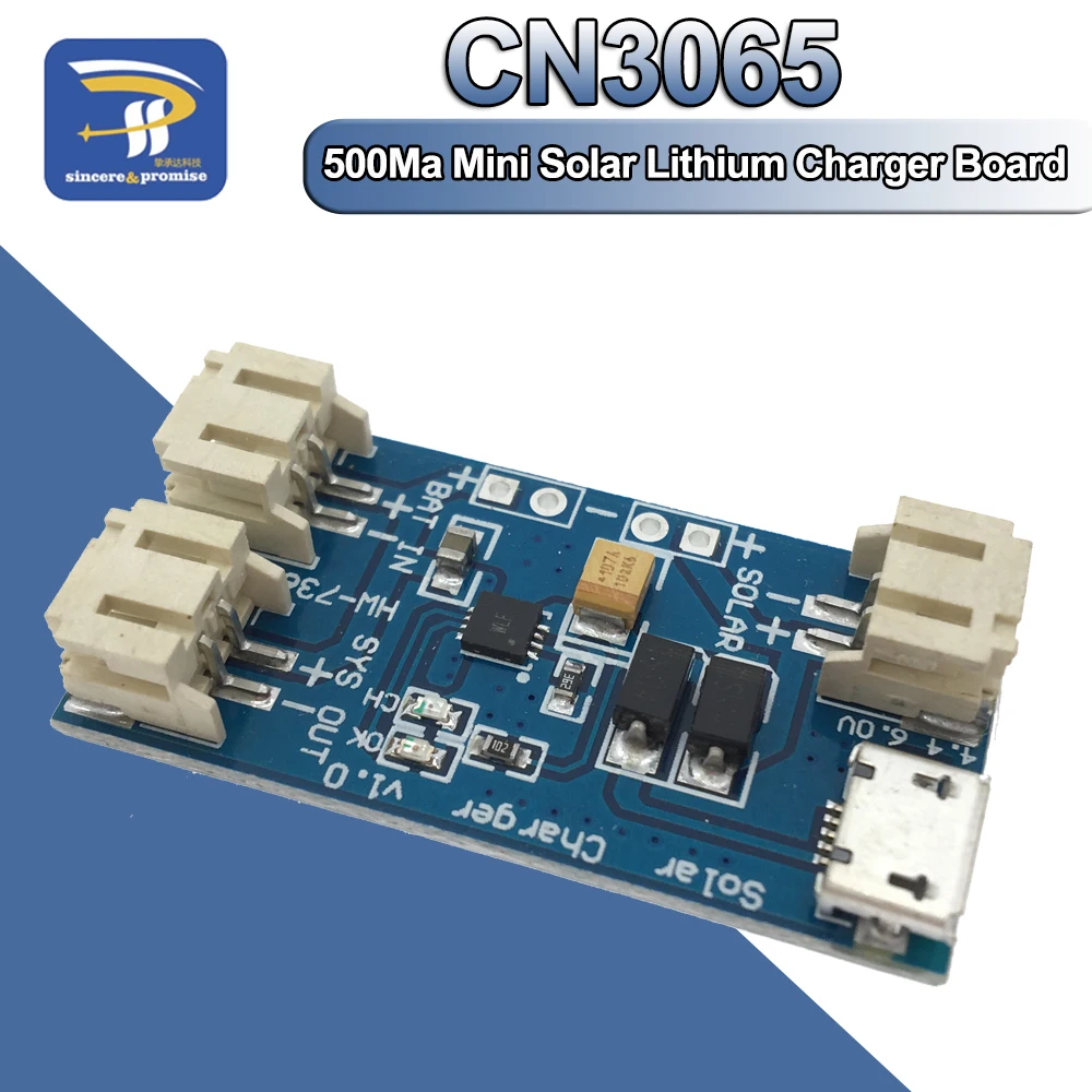CN3065 мини плата зарядного устройства для литиевой батареи на солнечной батарее 500