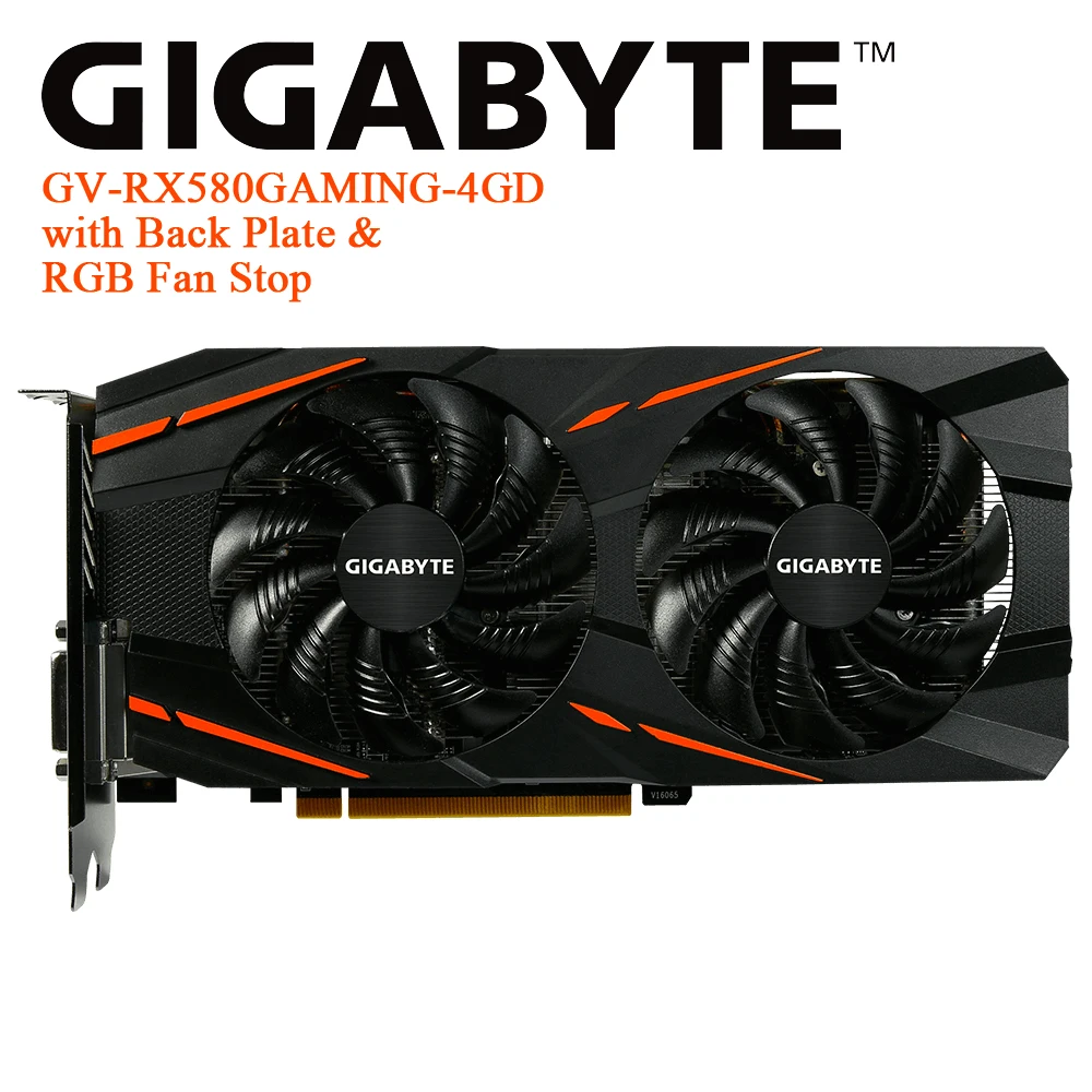 Графическая карта Gigabyte rx 580 4 Гб Radeon RX графический процессор с RGB fusion стильная