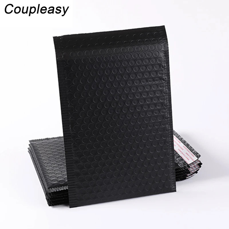 

30pcs 7 sizes Matte Black Padded Shipping Bubble Envelope Metallic Bubble Mailer Courier Bag Wrap Pouch Bubble Packaging Bag