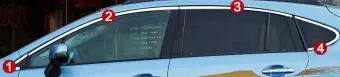 Ручка для автомобиля Нержавеющая сталь Стекло гарнир столб средней колонке полосы Накладка для Subaru XV 2012 2013 - Цвет: Stainless Steel