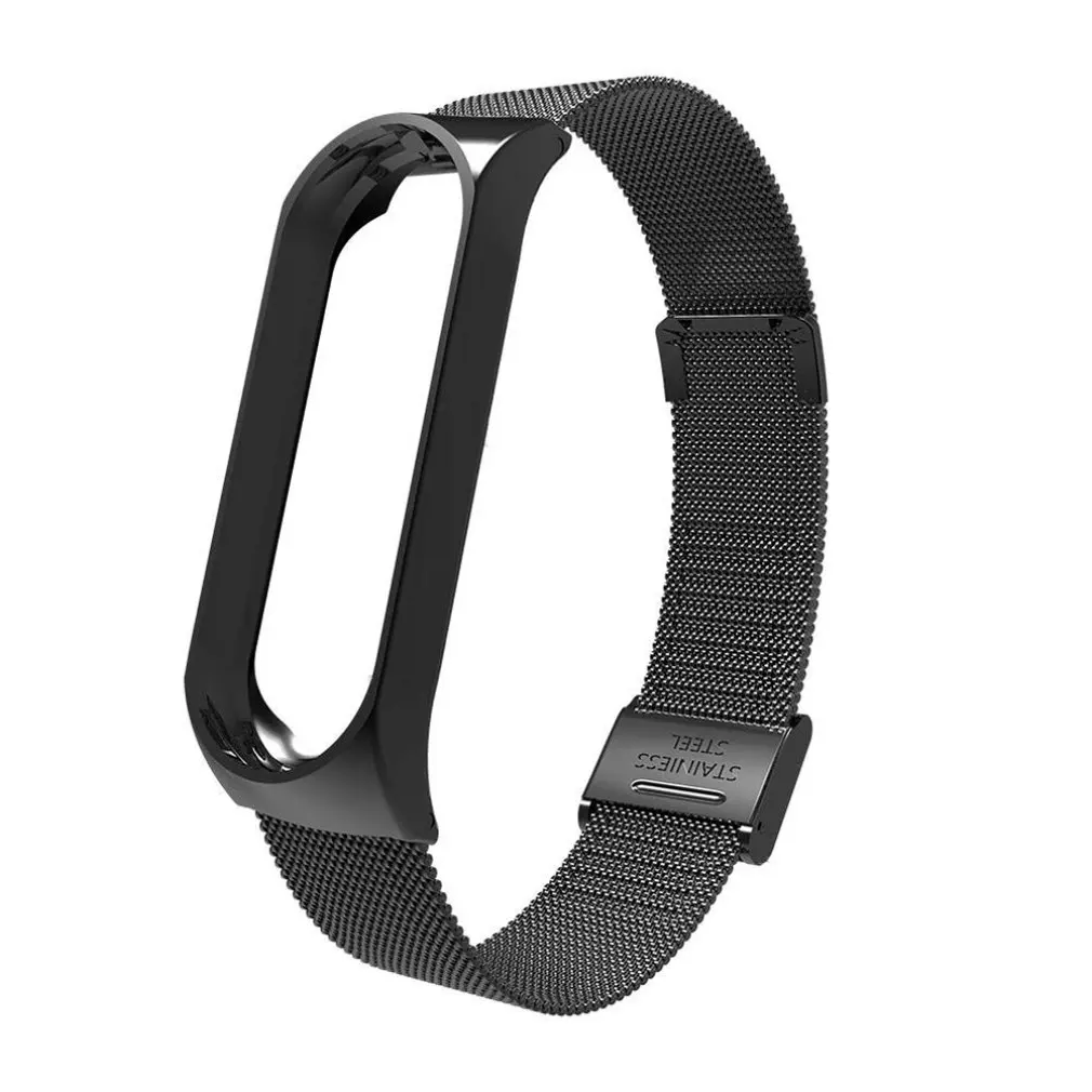 Стальной ремешок унисекс сетчатый для часов Milanese Loop Xiaomi Band 3/4 умных с