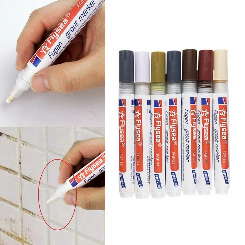 1Pcs Tile Refill Grout Pen Marker Repair Waterproof Mouldproof Filling Agents Cleaner for Wall Porcelain Bathroom |