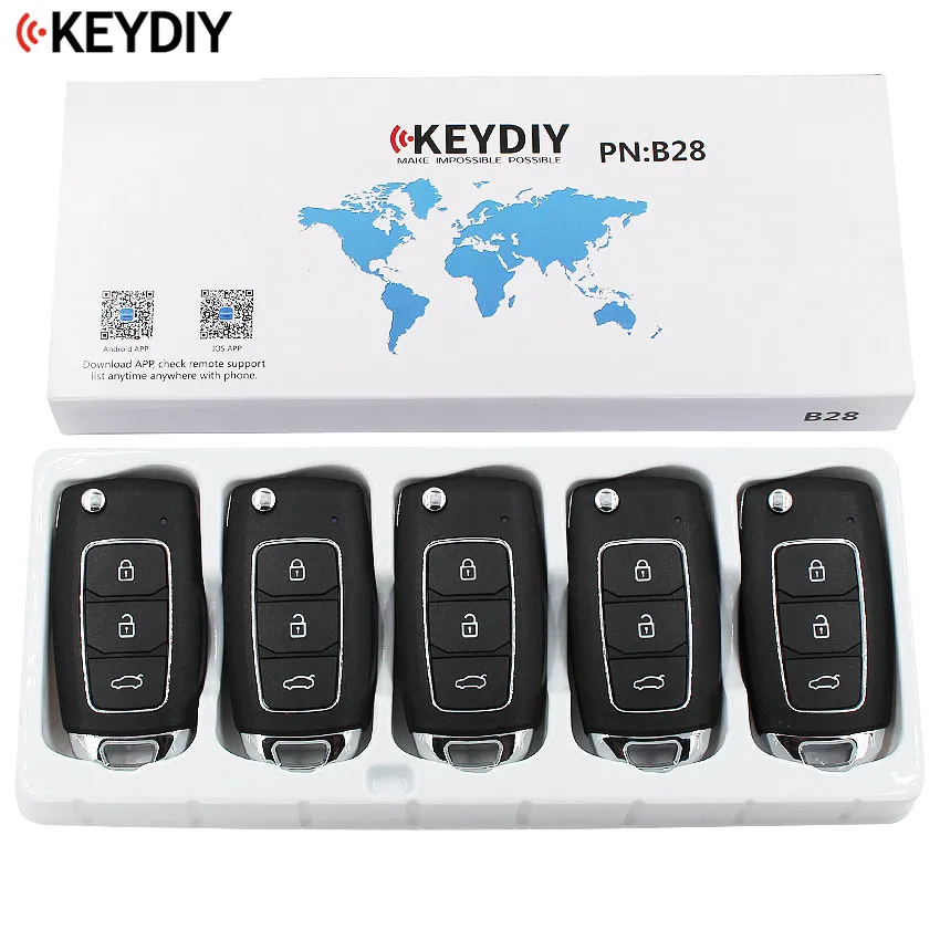 5 шт./лот ключ KEYDIY 2 + 1 кнопки универсальный пульт дистанционного управления B Series
