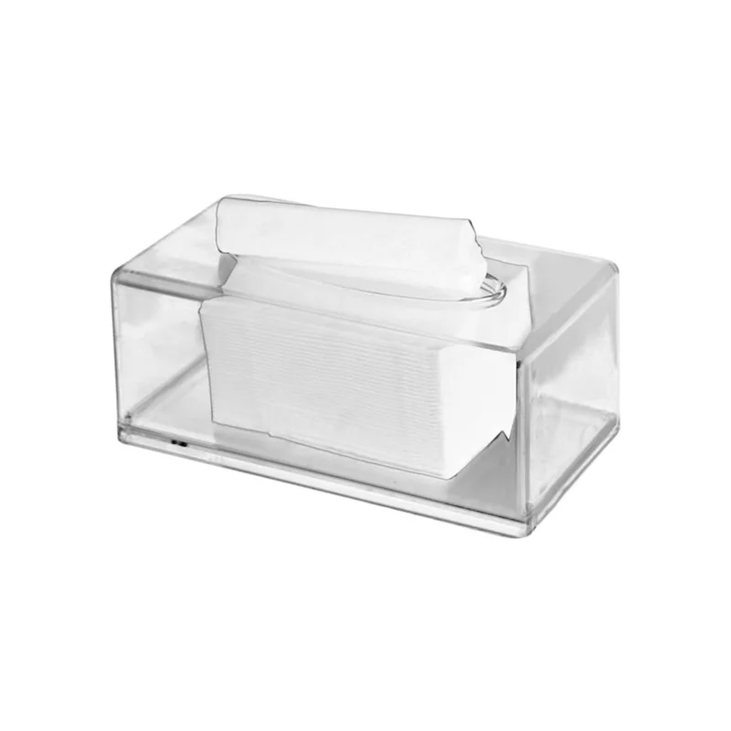 

Acrylic Clear Tissue Box Cover Rectangular Napkin Car Office Paper Holder Case