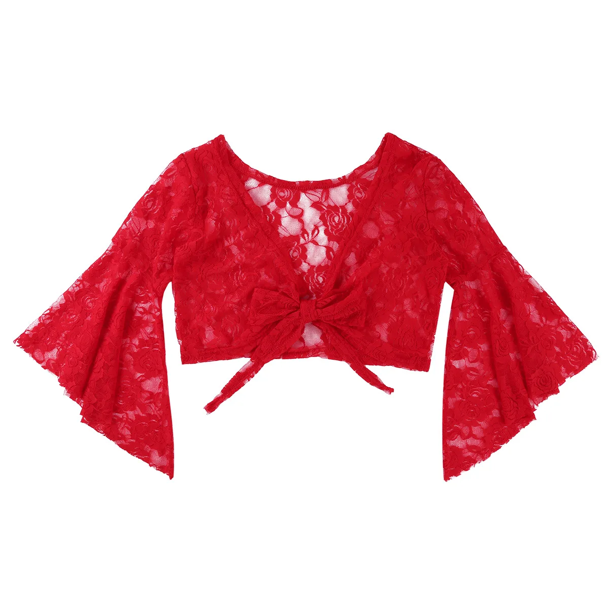 Женская одежда для танца живота шаль кардиган с длинными расклешенными рукавами