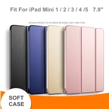 Чехол из ТПУ для iPad Mini 5, чехол для iPad mini 1, 2, 3, 7,9 дюйма, мягкий кожаный чехол для iPad Mini 2019, умный чехол Чехол из ТПУ для iPad Mini 5, чехол для iPad mini 1, 2, 3, 7,9 дюйма, мягкий кожаный чехол для iPad Mini 2019, умный чехол