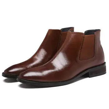 

Men's Shoes New for 2020 High Quality Men Ankle Boot Male Vinage Classic Dress Chelsea Winter Zipper Boot Size Shoes 38-48 HA325