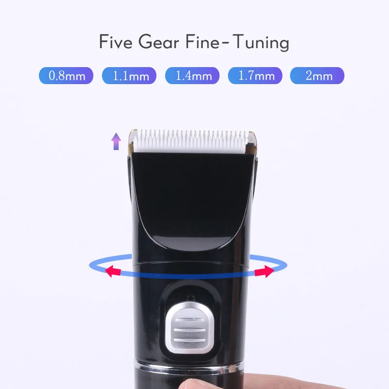 Rechargeable Hair Clipper LED Display Quick Charge Electric Trimmer Long Standby Hair Cutting Machi