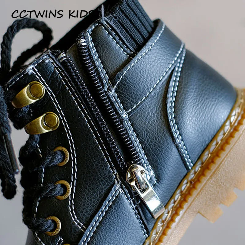 CCTWINS/детская обувь; коллекция года; Зимние Детские Модные Ботинки martin; Брендовые ботильоны для маленьких девочек; Теплая обувь для мальчиков; Цвет Черный; для малышей; MB138