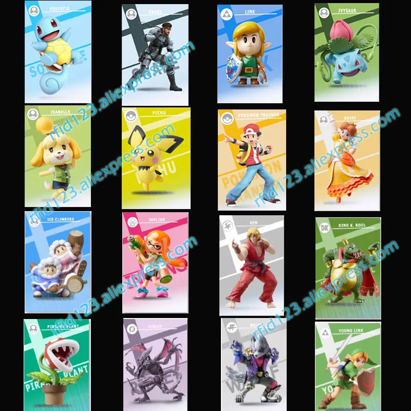 16 New Cards NFC Amiibo карты пробуждения работает для Super Smash бро - Цвет: 16 New Cards