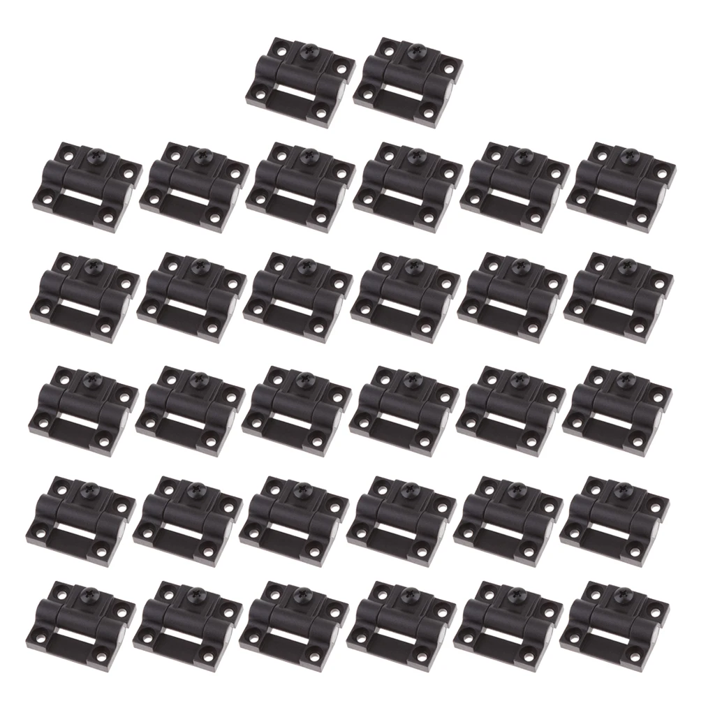 32-Pack петли позиционирования двери заменить для Southco E6-10-301-20, 4 отверстия Регулируемая поворотная петля, пластик, средний