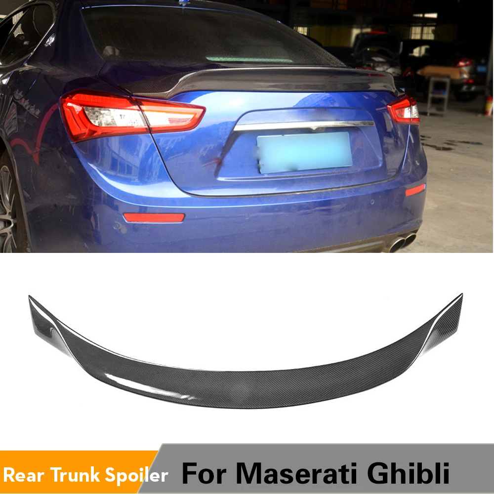 Carbon Fiber Rear Trunk Spoiler For Maserati Ghibli 2014 2016 Rear