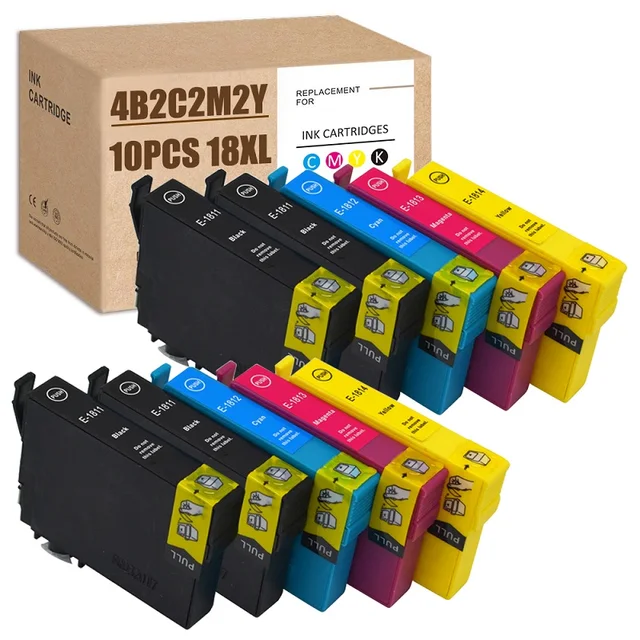 Cartuchos de tinta 18XL compatibles con Epson 18, 18 XL, XP 322, XP 215, XP  205, XP 225, XP 325, XP 422, XP 405, XP 415, XP 425|Cartuchos de tinta| -  AliExpress